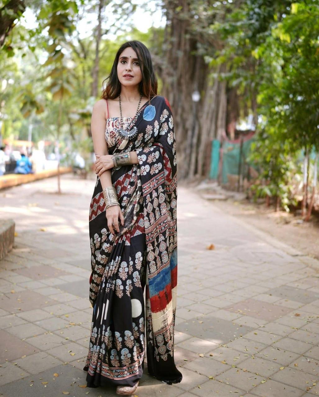 Ajrakh saree